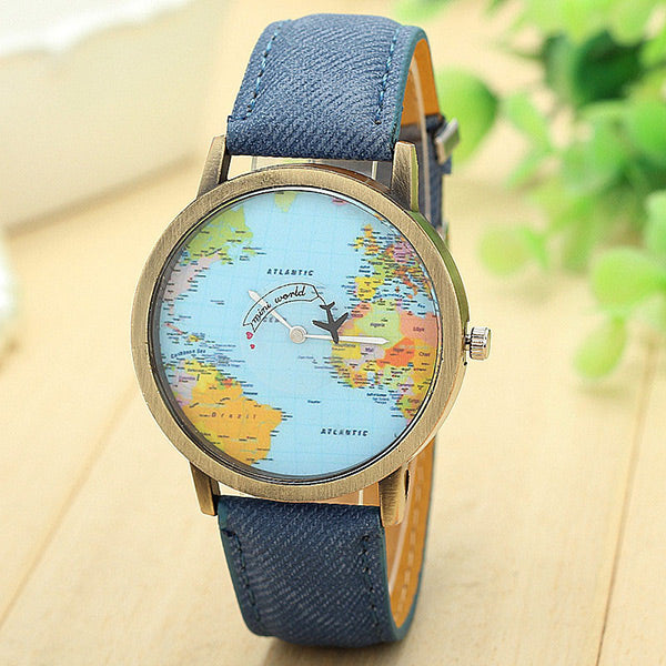 Travel By Plane Quartz Watch (Blue)