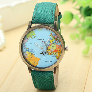 Travel By Plane Quartz Watch (Turquoise)