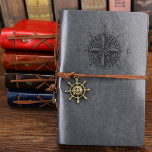 Vintage Leather Travel Journal (Red)