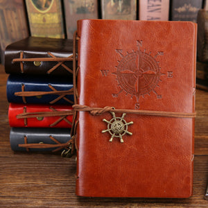 Vintage Leather Travel Journal (Red)