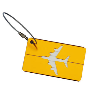 Mini Rectangle Aluminium Alloy Luggage Tag (Yellow)