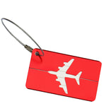 Mini Rectangle Aluminium Alloy Luggage Tag (Red)